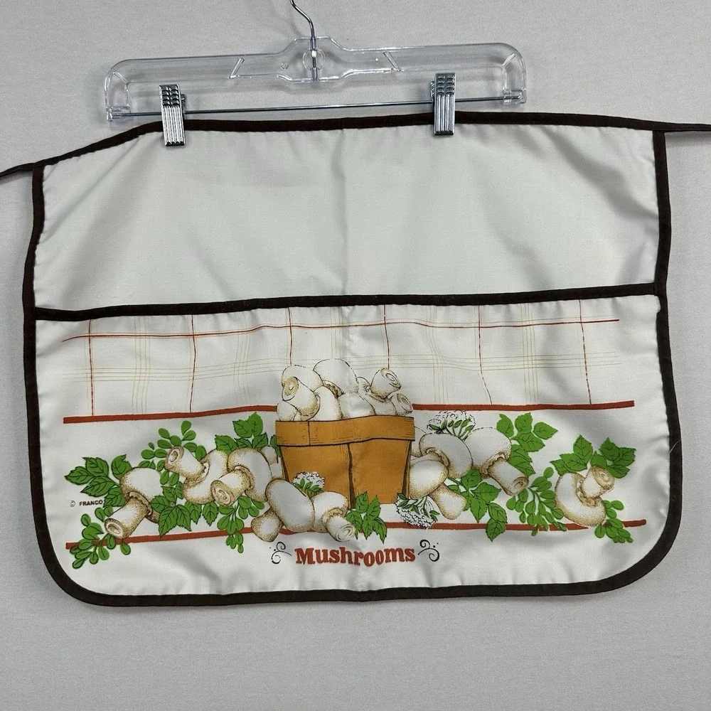 Franco Vintage‎ Mushroom Half Apron With Ties